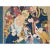 This is a handpainted Chinese accent decorative canvas art with an Ancient Chinese "SanXing Fu Lu Shou" portrait theme....