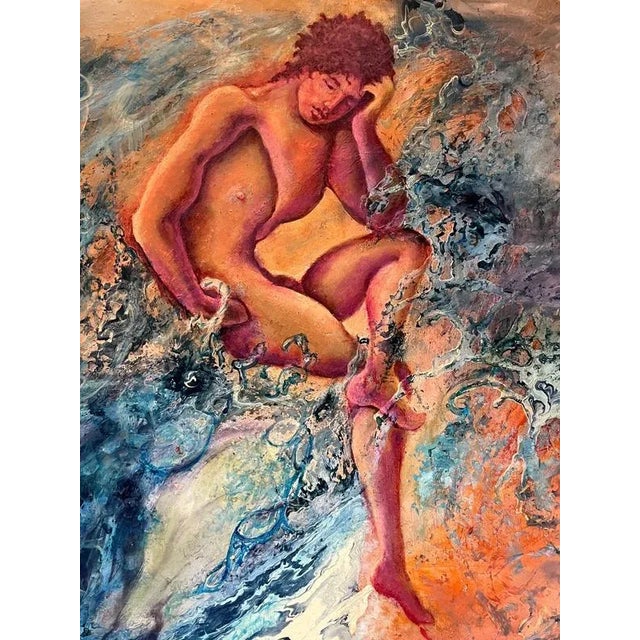 José Gerson, Drowned in Thought, 1992, Oil on Masonite For Sale - Image 5 of 12