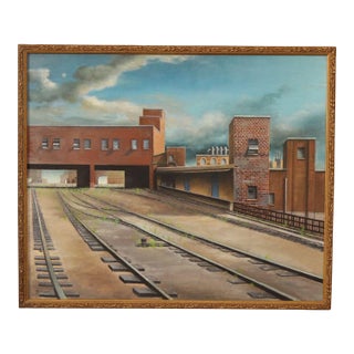 Jans Rithamer 'Depot' Original Oil Painting on Canvas For Sale