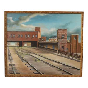 Jans Rithamer 'Depot' Original Oil Painting on Canvas