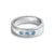 This modern and sophisticated ring features a sleek band design accented with a striking combination of Blue Topaz and...