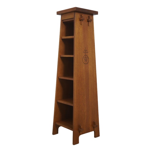 Stickley Roycroft Mission Oak Tall Bookcase For Sale