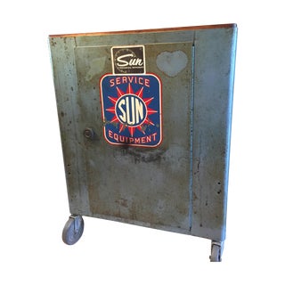 Vintage 1950s Industrial Rolling Bar Cart For Sale