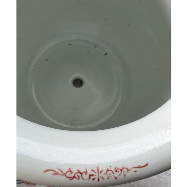 Early 20th Century Pair Large 13" Chinese Famille Jaune Phoenix Porcelain Planters & Trays-Heavy For Sale - Image 11 of 15