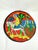 Gothic Vintage Handmade Round Needlepoint Pillow - Medieval Stained Glass Chartres Cathedral For Sale - Image 3 of 5