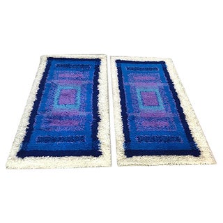 Abstract Graphic Rugs from Gilde, 1960s, Set of 2 For Sale