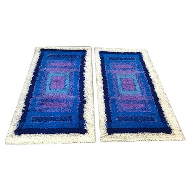 Abstract Graphic Rugs from Gilde, 1960s, Set of 2 For Sale