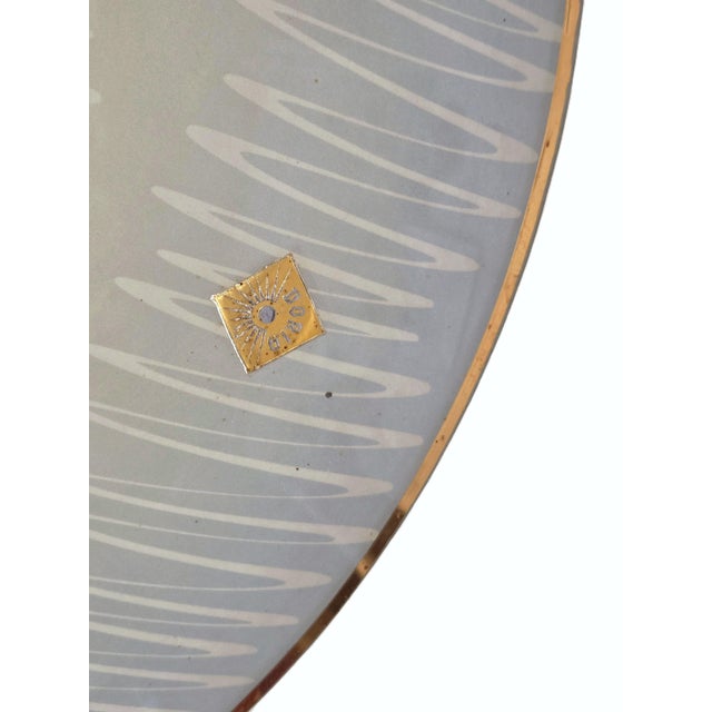 Baby Blue 1940s Space Age Ufo Glass Pendant by Doria– Ice Blue & Seafoam Rare German Space-Age Design For Sale - Image 8 of 13