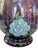 Vintage Hand Painted Purple Glass Hurricanes- A Pair For Sale - Image 11 of 17