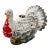 Mid Century Vintage Italian Majolica Turkey Tureen Bowl With Ladle Thanksgiving For Sale