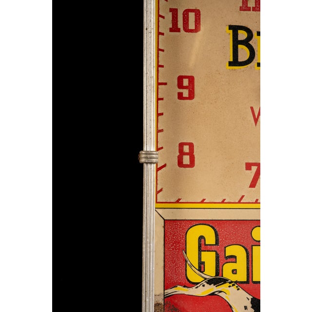American 1960s Benrus Gaines Dog Food Advertising Clock For Sale - Image 3 of 8