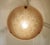 French Art Deco Pendant Light featuring a pink glass shade with geometric pattern and stylised floral ornaments mounted on...