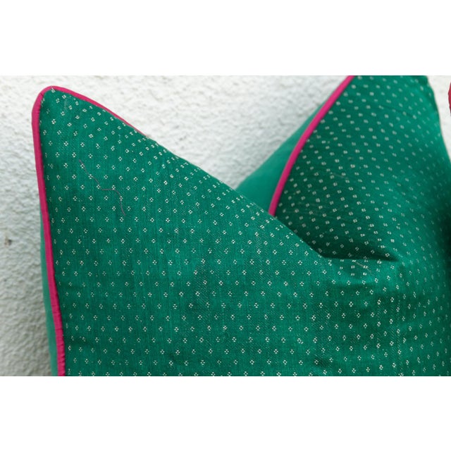 Traditional Pair of Aran Dotted Ahir Handloom Pillow For Sale - Image 3 of 7
