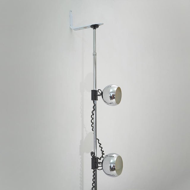 Chrome Floor-to-Ceiling Lamp, 1970s For Sale - Image 6 of 14
