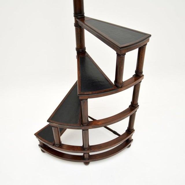 1930s Georgian Leather Top Library Step, 1930s For Sale - Image 5 of 11