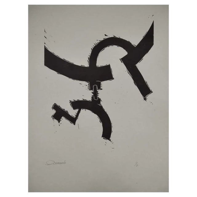 Domenech, Composition, 2000, Ink on Cardboard For Sale