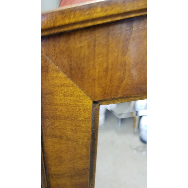 Neoclassical Large and Handsome Henredon Biedermeier Style Olive Wood Mirror For Sale - Image 3 of 9