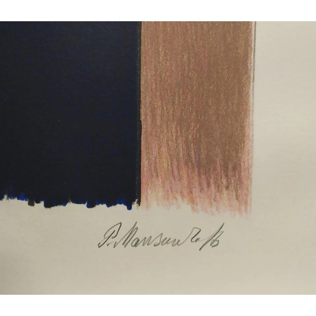 Paul Mansouroff, Abstract Lithograph on Paper, 1970s For Sale - Image 3 of 5