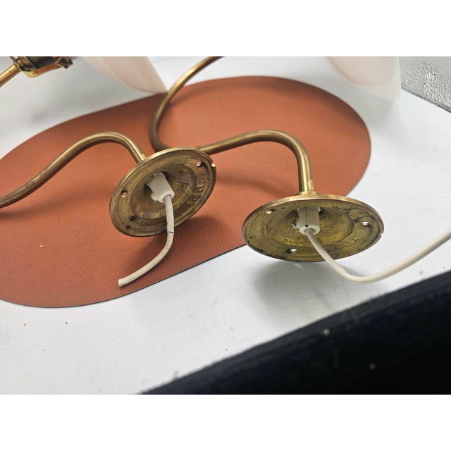 Art Deco Brass and Glass Wall Lamp, 1920s For Sale - Image 4 of 10