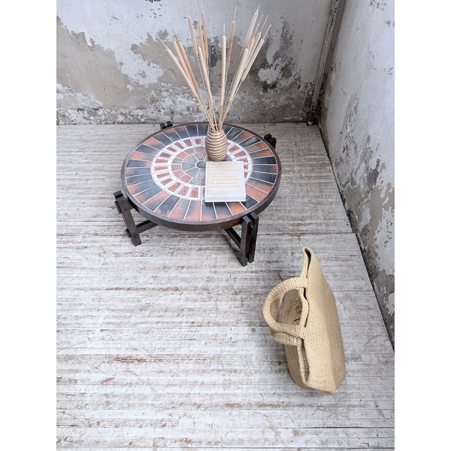 Round Terracotta Herbarium Coffee Table by Roger Capron, 1960s For Sale - Image 11 of 18