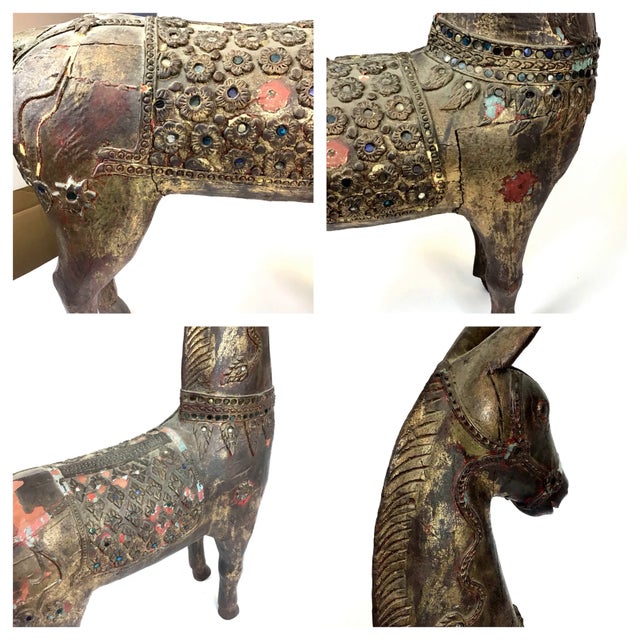 Museum Tibetan Wood Horses - a Pair For Sale - Image 11 of 13