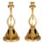 Antique English Gilded Bronze Candlesticks - a Pair For Sale