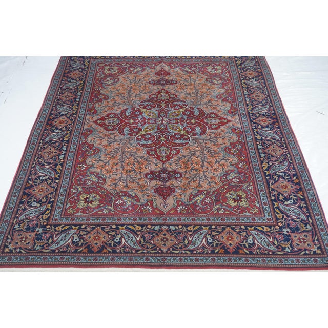 Textile Extremely Fine Antique Persian Tehran Wool Rug 4'7'' X 6'8'' For Sale - Image 7 of 10