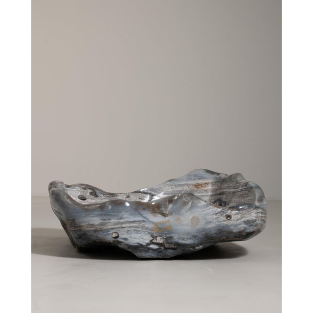 Mid 20th Century Brazil Light Gray Agate Decorative Bowl For Sale - Image 14 of 15