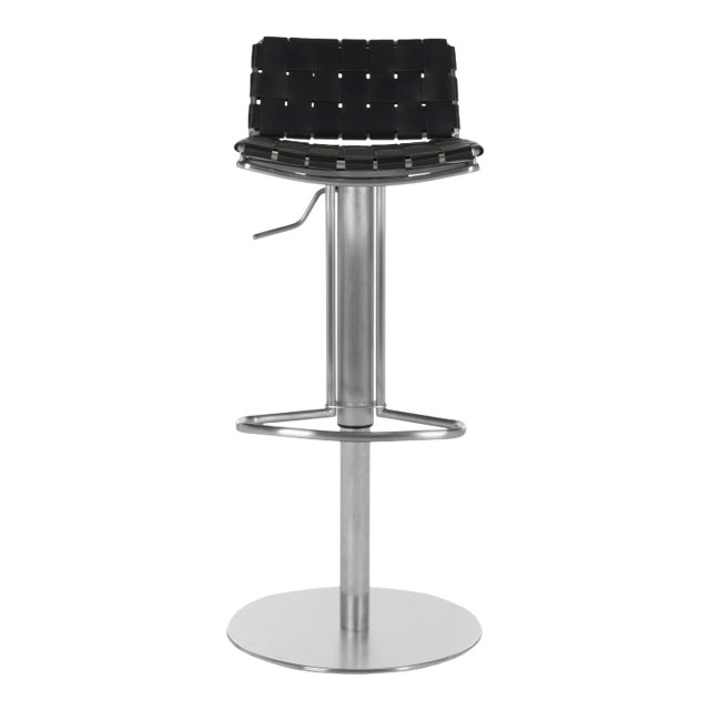 Audrey Gas Lift Swivel Barstool in Black For Sale