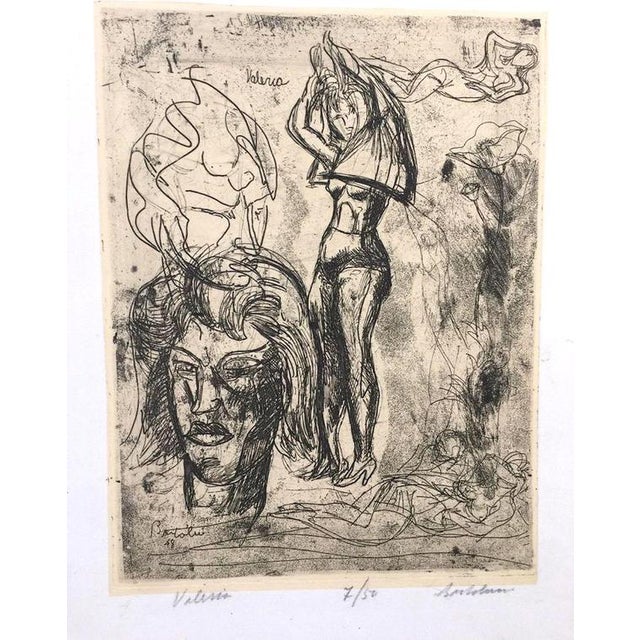 Luigi Bartolini, Valeria Edition 7/50, 1948, Etching For Sale