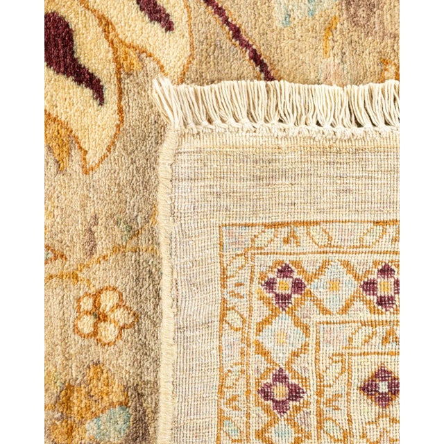 2000 - 2009 Mogul, One-of-a-Kind Hand-Knotted Area Rug in Ivory, 8' 2" x 10' 4" For Sale - Image 5 of 8