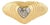 Gypsy Set 0.61ct Heart Cut Diamond Pinky Ring Size 5 in 14k Solid Yellow Gold For Sale