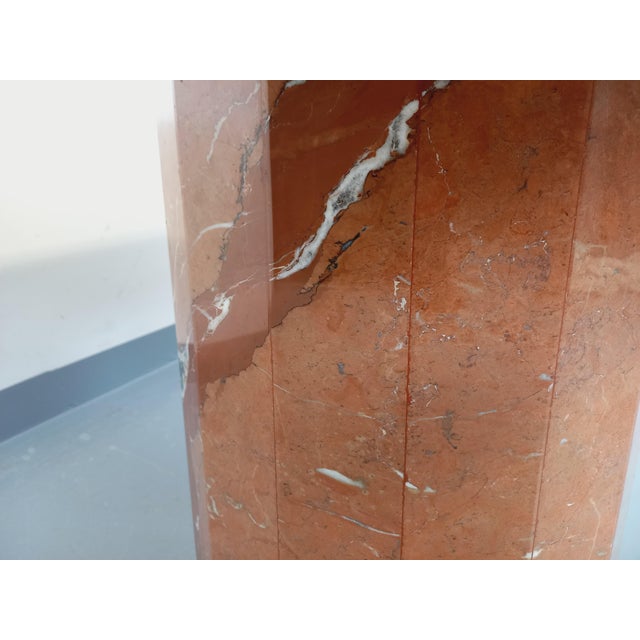 Vintage Oval Dining Table in Pink Marble, 1970s For Sale - Image 18 of 18