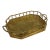 Vintage Brass Faux Bamboo Rail Gallery Tray For Sale