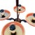 Art Deco Frosted Glass, Bakelite and Chromed Metal 4-Light Chandelier, Former Czechoslovakia, 1930s For Sale - Image 10 of 11