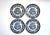 A set of 4 Royal Worcester blue and white transferware plates, in their series: 1790 Avon Scenes, Palissy, England,...