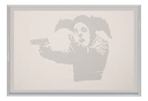 Banksy, Clown Skateboard Lick Shot, 2024, Print