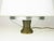 1950s Mid-Century Brass & Aluminum Table Lamp with Opaline Glass Shade, 1950s For Sale - Image 5 of 9