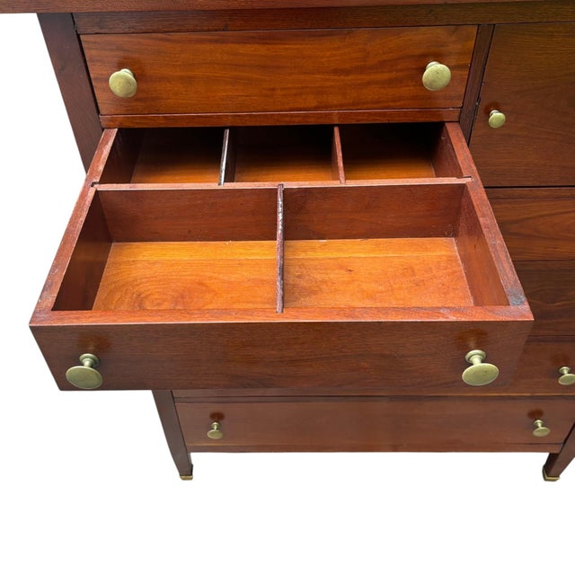 Vintage Georgian Style Chest of Drawers With Mirror For Sale - Image 9 of 15