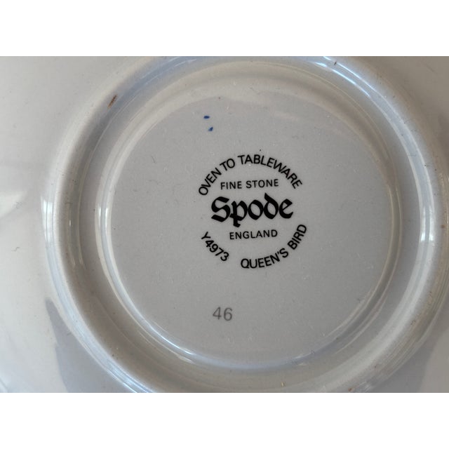 Light Gray Late 20th Century Four Spode Queen's Bird Cup and Saucer Sets For Sale - Image 8 of 16