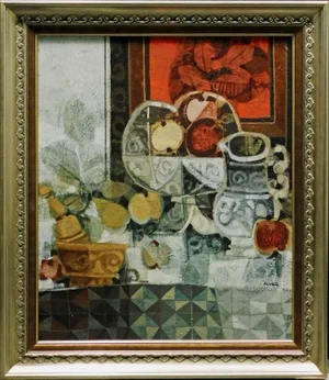 Sunol Alvar "Table Bleue" Original Oil Painting With New Custom Frame Hand Signed