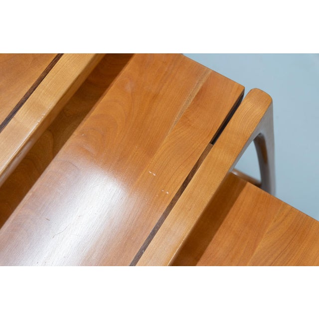 Sculptural Maple Nest of Three Tables, 1970s, Set of 3 For Sale - Image 15 of 16