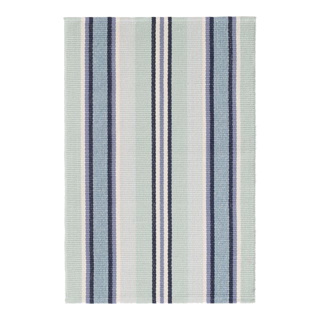 Dash & Albert by Annie Selke Barbados Stripe Woven Cotton Rug, 7' 6" x 9' 6" For Sale