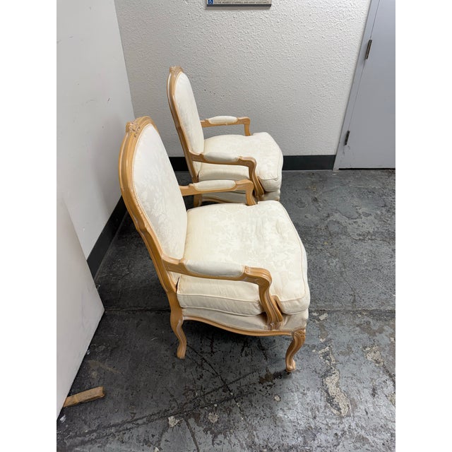 Sofa in S.r.l. Vintage Italian Louis XV Style Fauteuil Armchairs, Pair For Sale - Image 10 of 12