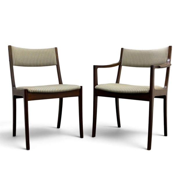 Mid-Century Modern Set 6 Danish Modern Dining Chairs For Sale - Image 3 of 9