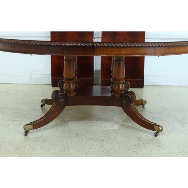 Henredon Oval Flame Mahogany Dining Room Table Chairish