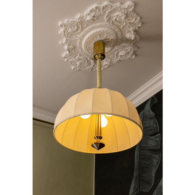 Three-Light Adjustable Height Pendant Light, 1980s For Sale - Image 13 of 18