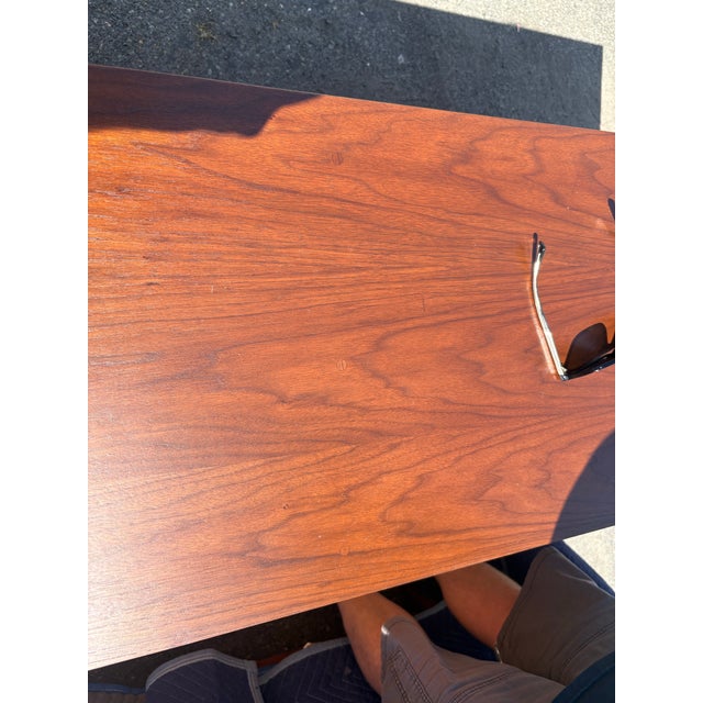 1960s Richard Artschwager Studio Crafted Four Drawer Walnut Credenza Dresser, 1960s-Unsigned For Sale - Image 5 of 12