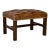 Edwardian Mahogany Tufted Leather Stool For Sale