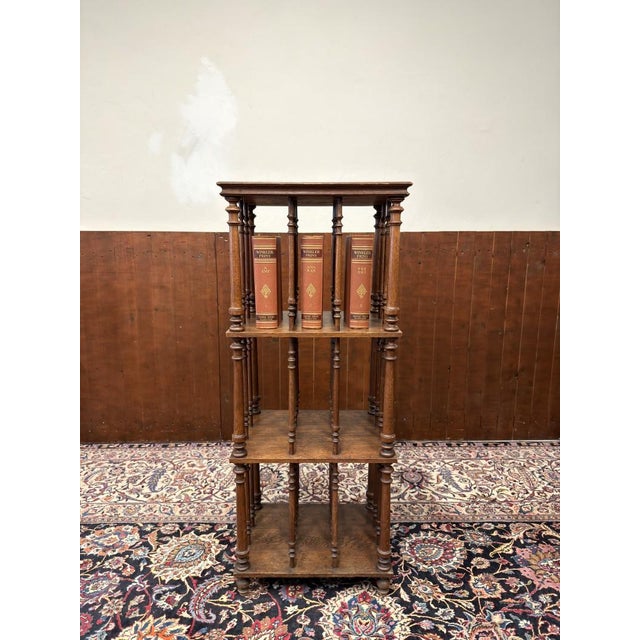 Large English Bookcase in Oak For Sale - Image 10 of 12